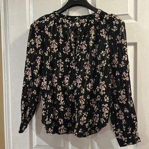 Black flowered Loft Blouse